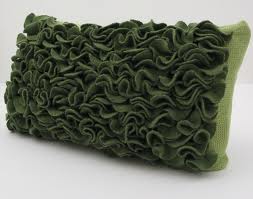 green textured pillow loooloo pillow