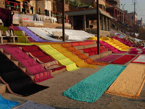 colorful textiles sari shops
