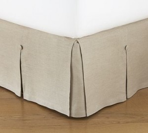Pleated button bedskirt from Pottery Barn