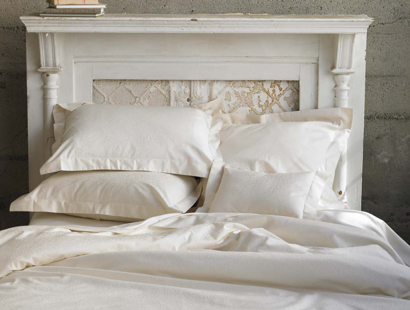 white organic cotton jaquard coyuchi sheets Romantic Valentine's Day Ideas for the Bedroom