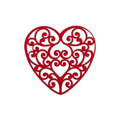 Heart shaped red felt placemat Valentine's Day DIY placemat idea