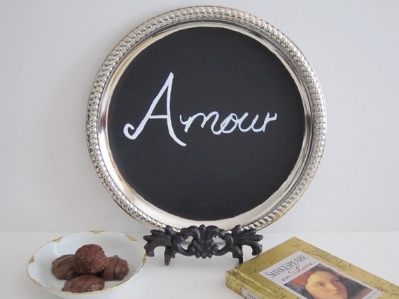 valentine's chalk board Valentine's Day home decor ideas