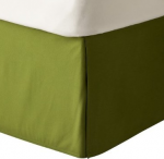 Pleated green bedskirt from Target