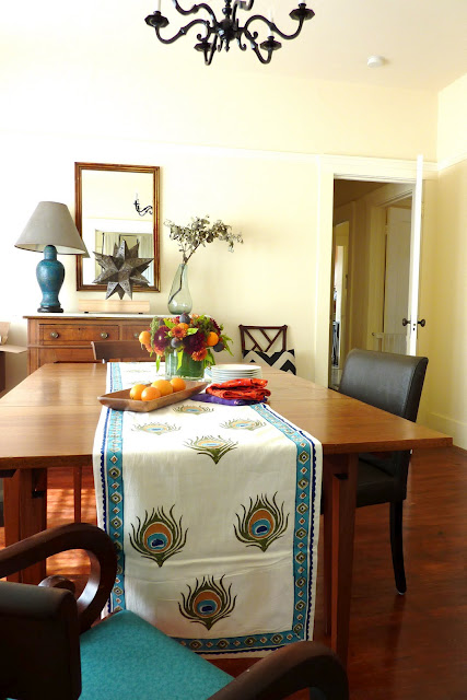 Dance O Peacock table runner