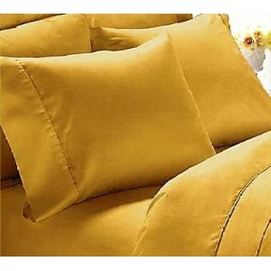 ochre bed sheets