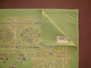detail of tablecloth