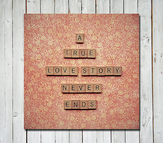 Love Scrabble Quote by Nastasia Cook of Retro Love Photography