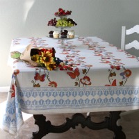 lap_butterfly_french_country_tablecloth tangerine floral french country decor