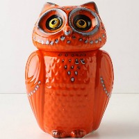 wise-owl-canister-tangerine tangerine accessories and decor