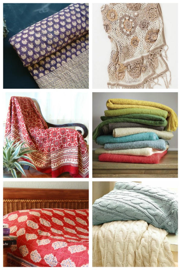 bohemian quilts and knit blankets