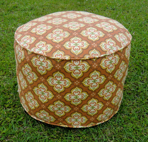 round rust colored ottoman pouf ottoman stool pouf