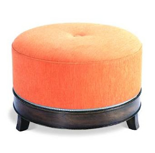 orange round ottoman round ottoman seating