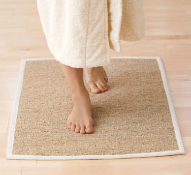 Vetiver grass bath mat