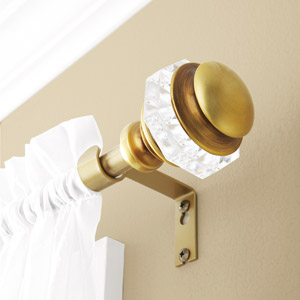 brushed brass curtain rods Better Homes and Gardens Faceted Antique Brass Curtain Rod, 5/8" Diameter Curtain Rod