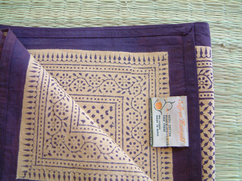Purple Moon bedspread detail