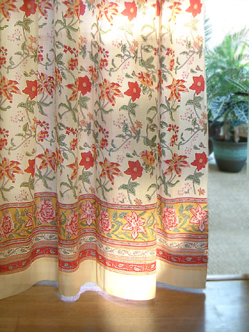 colorful country cottage tab top curtains