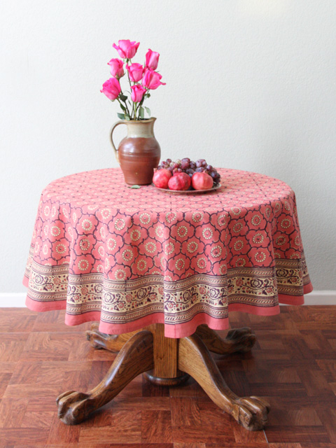 round summer tablecloth