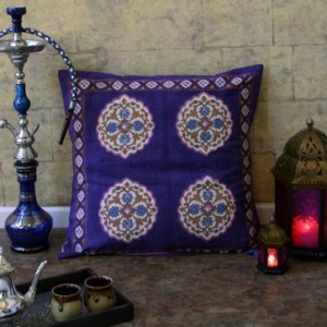 Purple Blue Moroccan Vintage Euro Sham