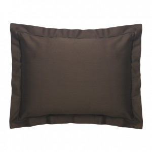 chocolate standard sham olive and myrtle Set of 2 Organic Cotton Shams in Chocolate - Olive and Myrtle