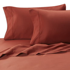 micro touch sateen sheets rust colored 600-count sateen sheet set