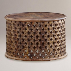 Tribal carved coffee table