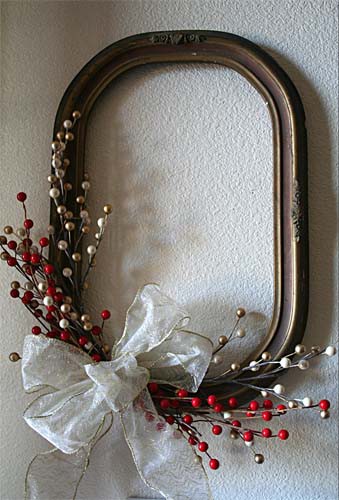Vintage frame wreath