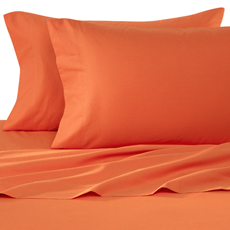 Orange pillow shams