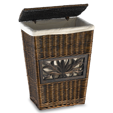 Carved willow hamper
