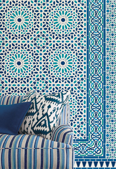mosaic wallpaper blue wallpaper