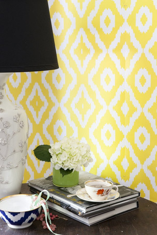 Haze_Mimosa_Wallpaper_large yellow ikat wallpaper