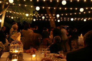 Outdoor dinner lighting