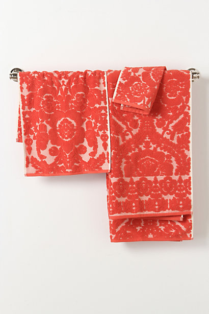 coral bath towel orange bath towels