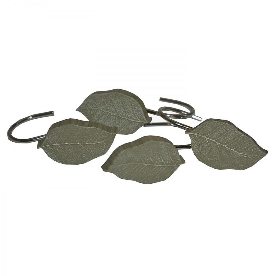 Leaf shower curtain hooks