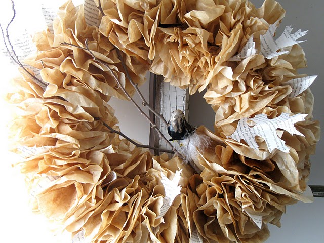 fall coffee filter wreath