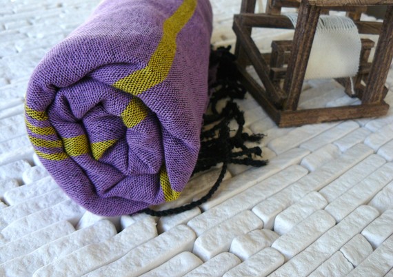 Purple peshtemal towel