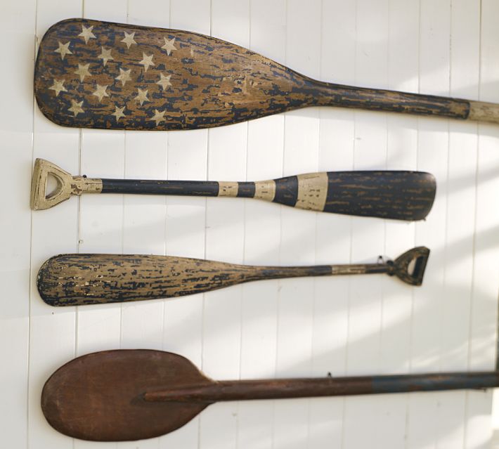 Weather painted oars