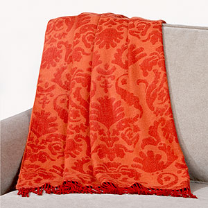 orange damask throw blanket orange red throw