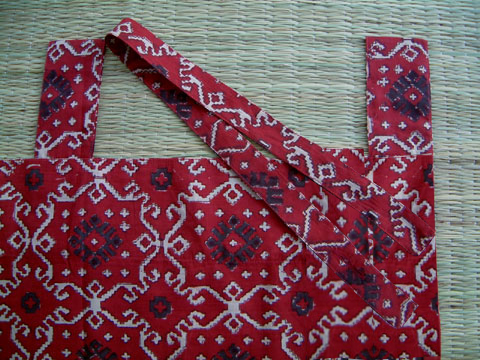 Ruby Kilim curtain panel detail