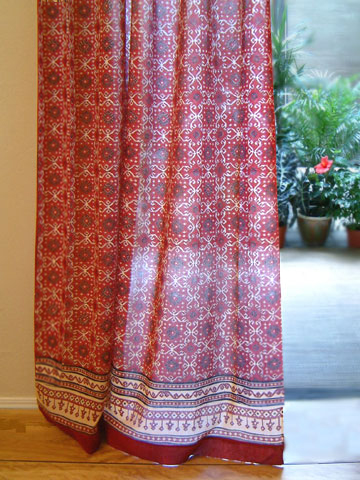 Ruby Kilim curtain panels