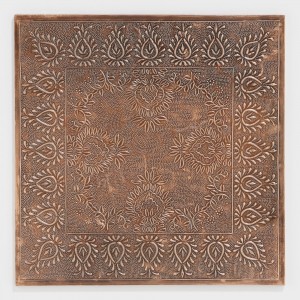 square copper embossed charger world market fall table decor