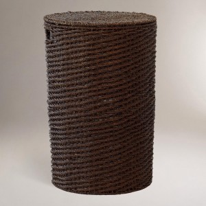 dark brown bath hamper