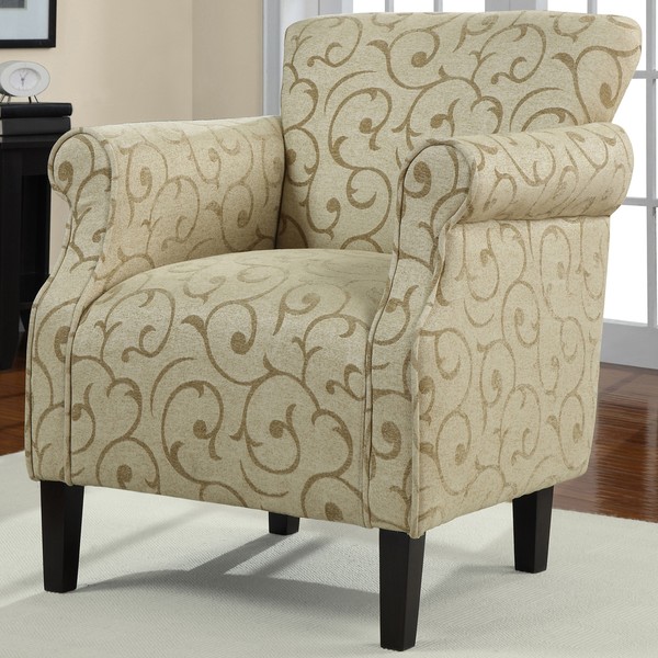 Damask chenille arm chair