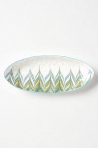 blue and yellow soap dish beach bath decor