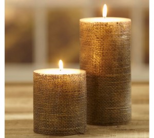 gold burlap candle fall candles for the bath