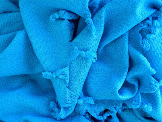 Turquoise Turkish bath towel