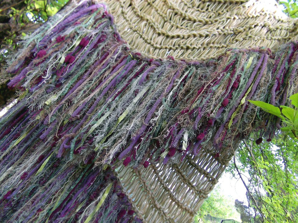 Plum and sage green blanket
