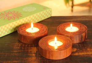 indian star tea lights global candle holders