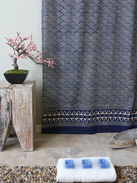 Pacific Blue shower curtain