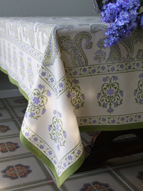 pf_paisley_green_cream_tablecloth._detail Lime Green Cream Beautiful Elegant Tablecloth