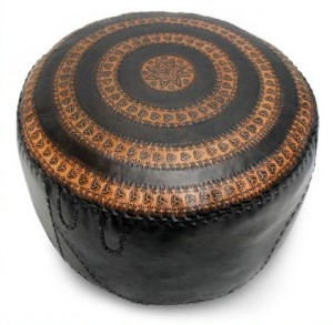star ottoman novica dark leather ottoman